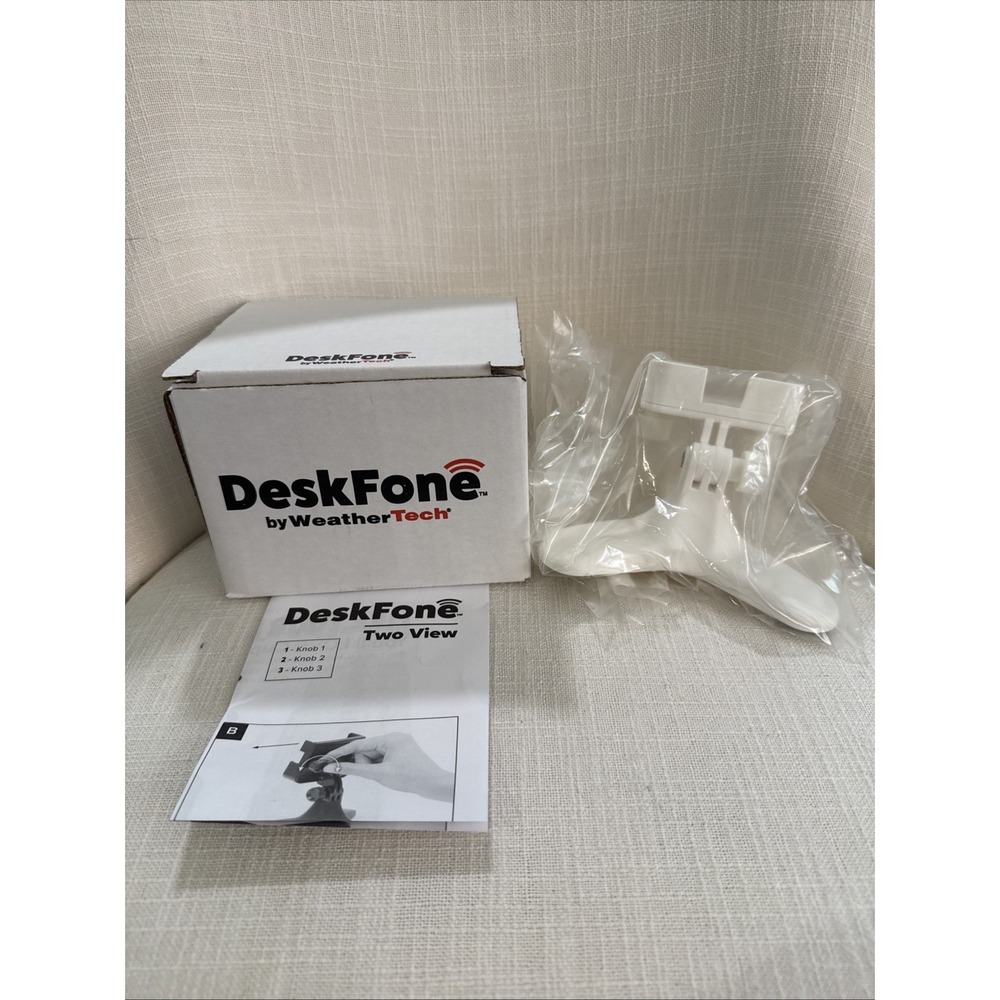 WeatherTech DeskFone™ Two View Adjustable Flat Surface Cell Phone Holder - White